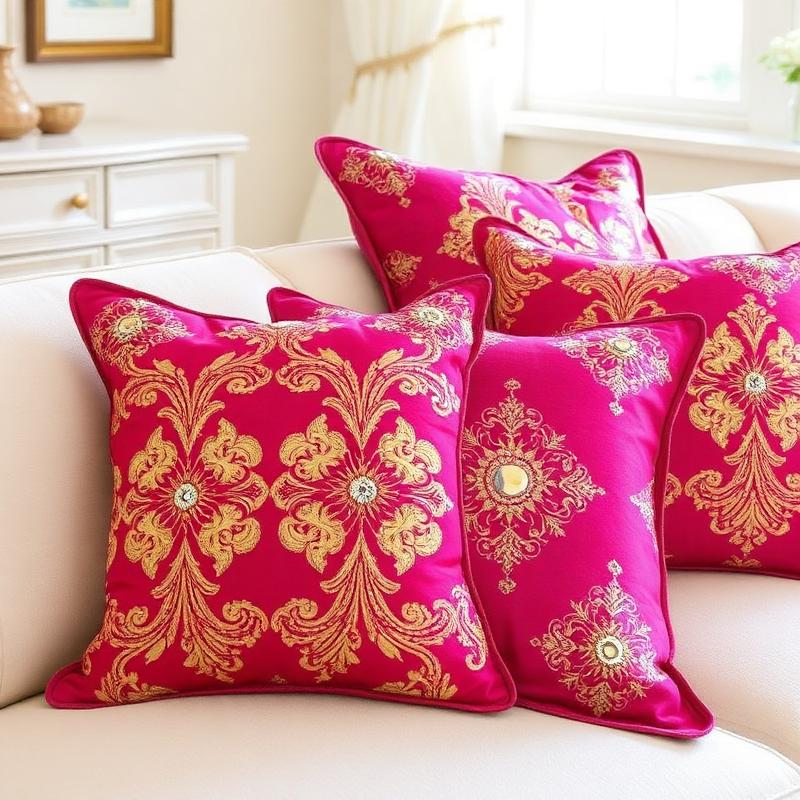 Brocade Cushion Covers — Set of 5