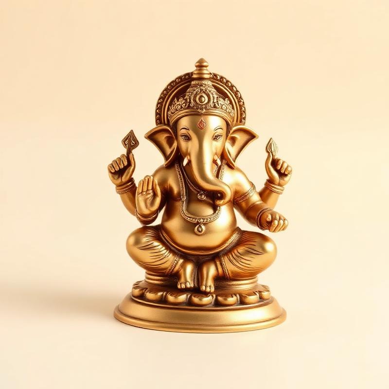 Marble Ganesh Idol — Hand Painted