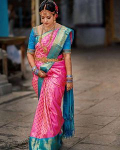 Beautiful Soft Lichi Silk Sarees with Rich Pallu & Jacquard Work all over the Saree MT55