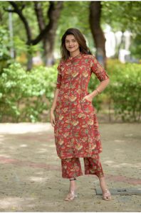 Breezy Summer Cotton Co-Ord Floral Print Kurta Set
